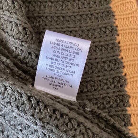 Derek Heart Scarecrow Knit Sweater Women's 3X V-neck Neutrals Color Block - Picture 11 of 11